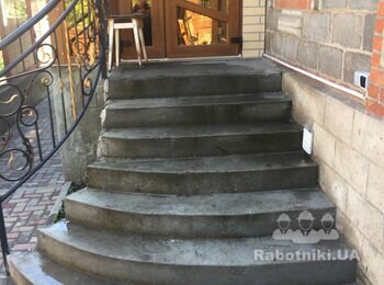 Укладка керамогранита на крыльцо