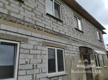 Утеплення фасаду, комплекс (сітка, утеплювач, короїд, фарбування)