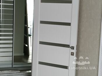 Установка межкомнатной двери (1 шт) с установкой ручки и замка