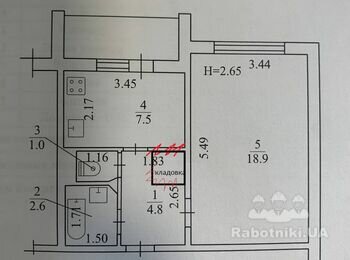 Капитальный ремонт. Вторичка. 37м2. улица Булгакова (Борщаговка)