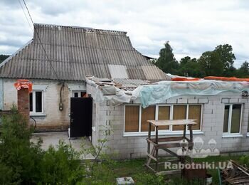 Армирование пояса дома, установка двухскатной крыши дома пл.240кв.м