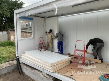 Монтаж модульного помещения 34*6*2,8 из сборных офисных блок-контейнер