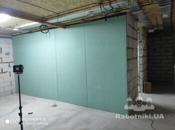 Шпаклівка стін під фарбування (гіпсокартон+газоблок)