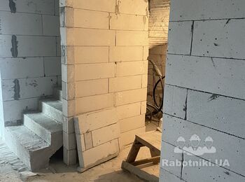 Заложить дверной проем газоблоком 10см