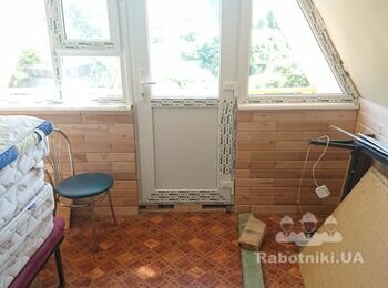 Обшивка вагонкой, фальшбрус, обустройство проемов под металлопластик