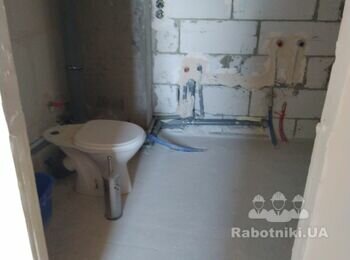 Плиточные работы в новостройке. 1 комнатная квартира.