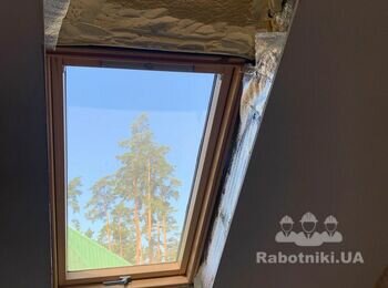 Откосы на сендвич панелей на мансардные окна