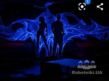 Роспись стен флоурисцентными красками 15 м.кв