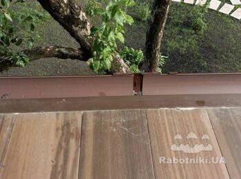 Отвод воды с открытого балкона