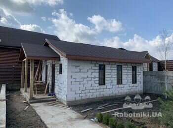 Отделка фасада Короед комплекс, 340м2