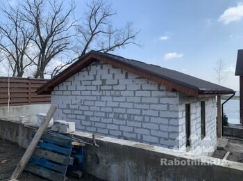 Отделка фасада Короед комплекс, 340м2