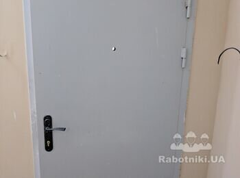 Мдф накладка на металлическую дверь+врезка замка