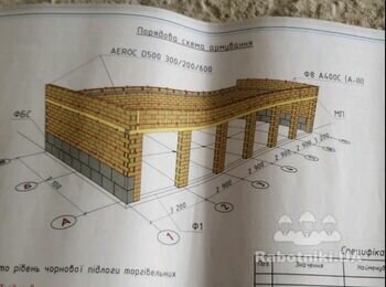 Кладка газоблока 50м3. Софиевская Борщаговка