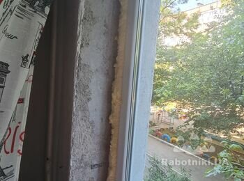 Внутренние откосы из гипсокартона.
