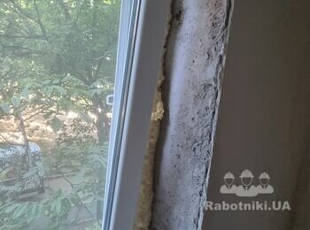 Внутренние откосы из гипсокартона.