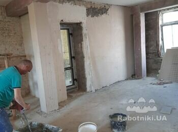 Штукатурка, шпаклевка, покраска. Больше 100 квадратов