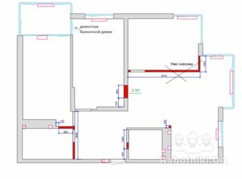 Демонтаж/монтаж пергородок из газоблока в квартире