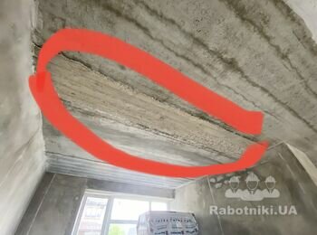 Шлифовка потолка в стиле loft (Ирпень)