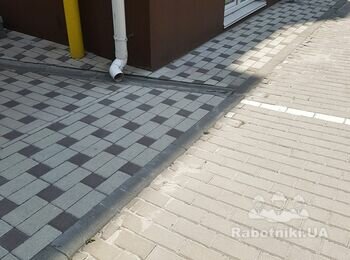 Улаштування відмостки з тротуарної плитки