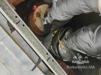 Демонтировать и заменить на новые фланцевые задвижки Dу56мм 2 шт.