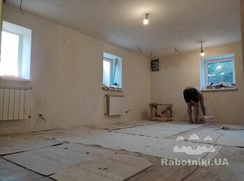Підготовка до фарбування і фарбування стін на 80 м. кв. приміщень