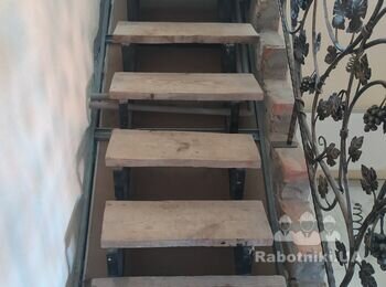 Закончить работу деревянной лестницы 16 шт. и две площадки