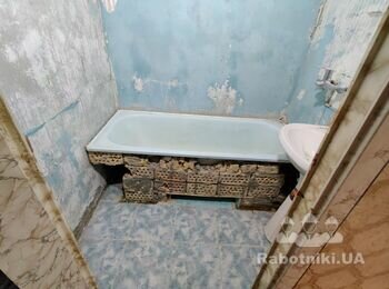 Укладка 24 кв. м. плитки на стену