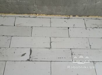 Тонкослойное шпаклевание газоблока с сеткой