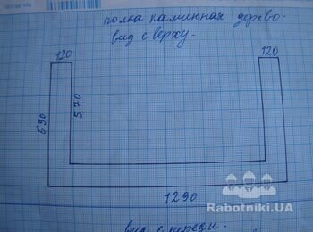 Камінна Полиця виготовлення для замовника .