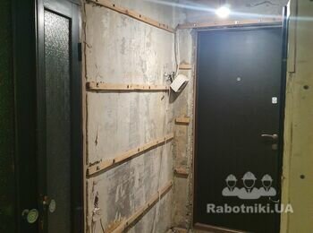 Кухня студия коридор частично санузел
