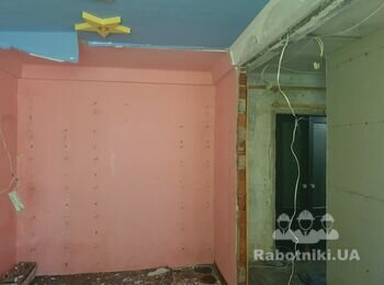 Кухня студия коридор частично санузел