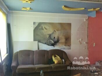 Кухня студия коридор частично санузел