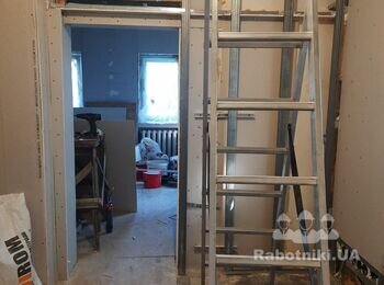 Подготовка стен и потолка из ГК под покраску, покраска