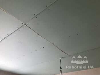 Шпаклевка стен из газоблоеп и потолка из гипсакартона