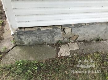Залить отмостку на старую ,дом 620:110 см