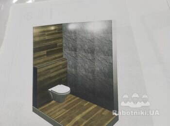 Нужно уложить плитку в туалете, ванной комнате на стены и пол.