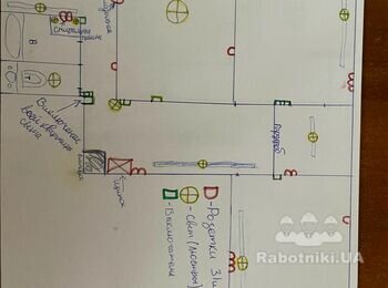 Монтаж электропроводки в 3-х комн. кв