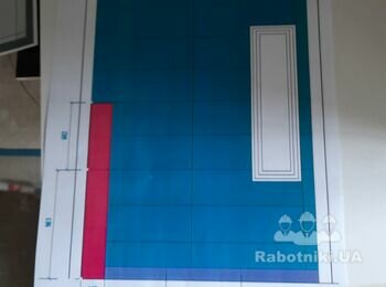 Укладання плитки СУ + веранда = близько 85м2.