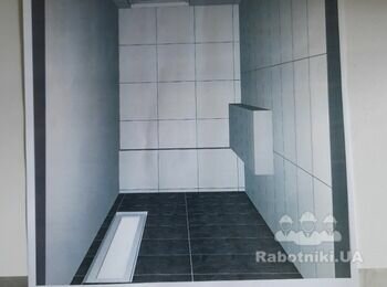 Укладання плитки СУ + веранда = близько 85м2.