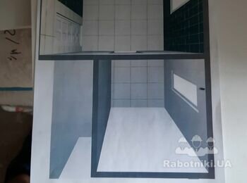 Укладання плитки СУ + веранда = близько 85м2.