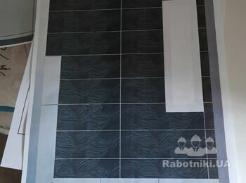 Укладання плитки СУ + веранда = близько 85м2.