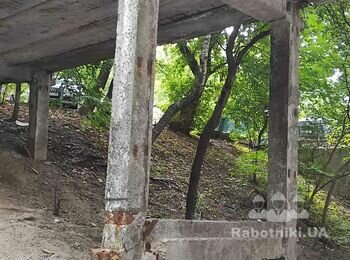 Усиление опорных конструкций пешеходной эстакады