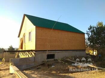 Фасад покраска деревянного дома 2 слоя