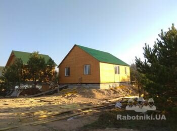 Фасад покраска деревянного дома 2 слоя