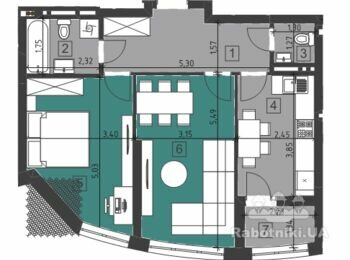 Сделать комплексный ремонт в 2-комнатной квартире ( 56,9 м2)