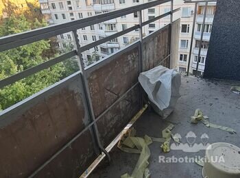 Закласти перила на 2х балконах газоблоком
