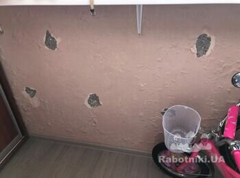 Штукатурка балконной плиты