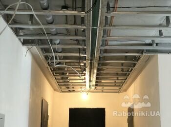 Стеля, шпаклівка по г.к. Ціна 750 гр.