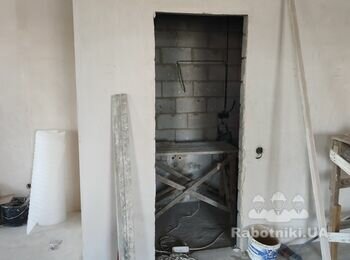 Укладка плитки на пол 86 м2 и стены 15 м2