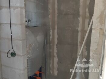 Укладка плитки на пол 86 м2 и стены 15 м2